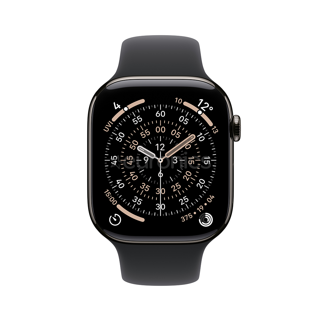 Apple Watch 11, 42 mm, GPS + Cellular, S/M, titaan, must - Nutikell