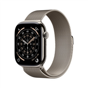 Apple Watch 11, 42 mm, GPS + Cellular, Milanese loop, natural titanium - Smartwatch MF8P4ET/A