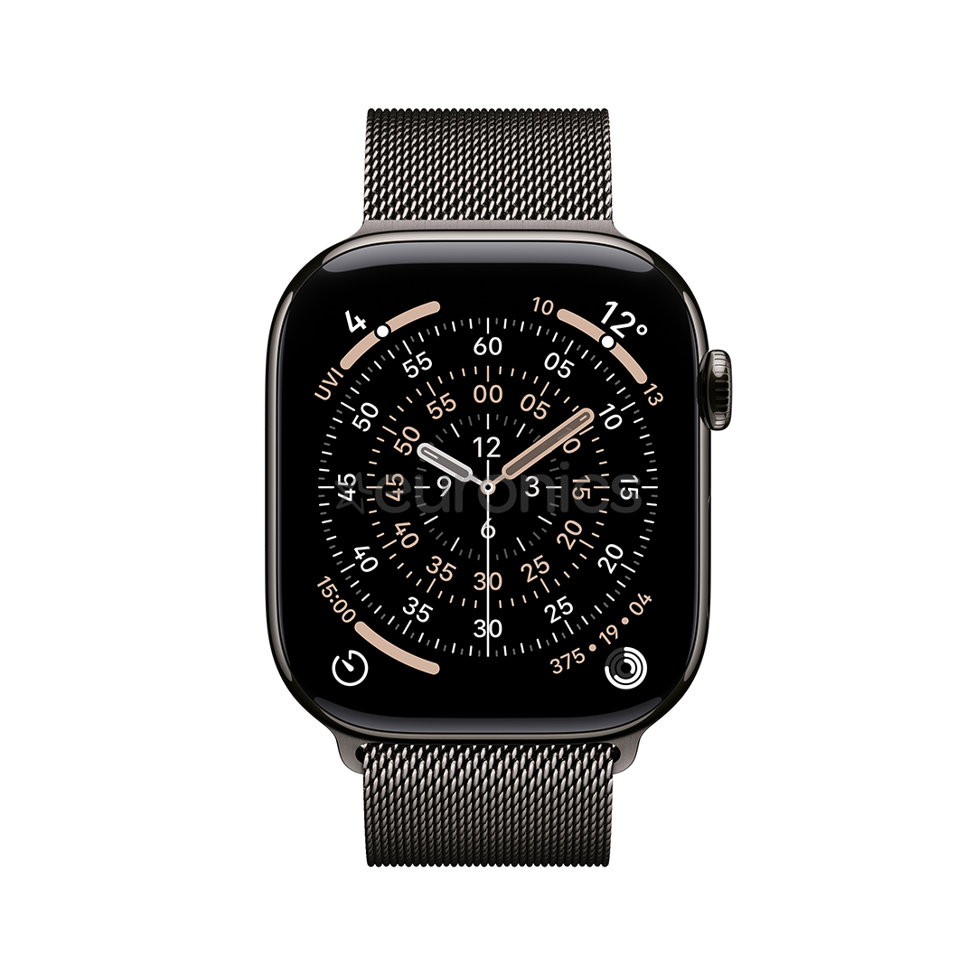 Apple Watch 11, 42 mm, GPS + Cellular, Milanese loop, titaan, must - Nutikell