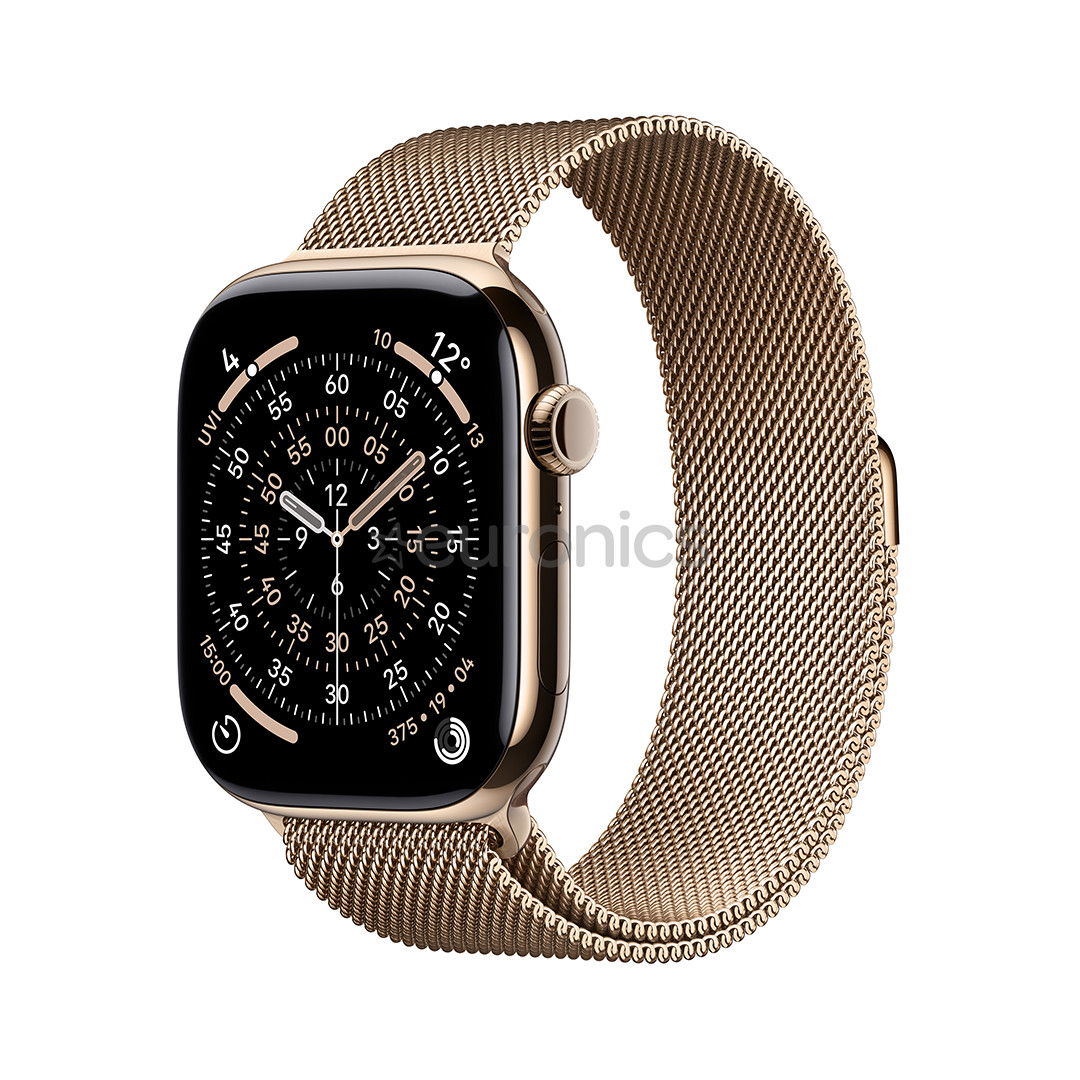 Apple Watch 11, 42 mm, GPS + Cellular, Milanese loop, gold titanium - Smartwatch