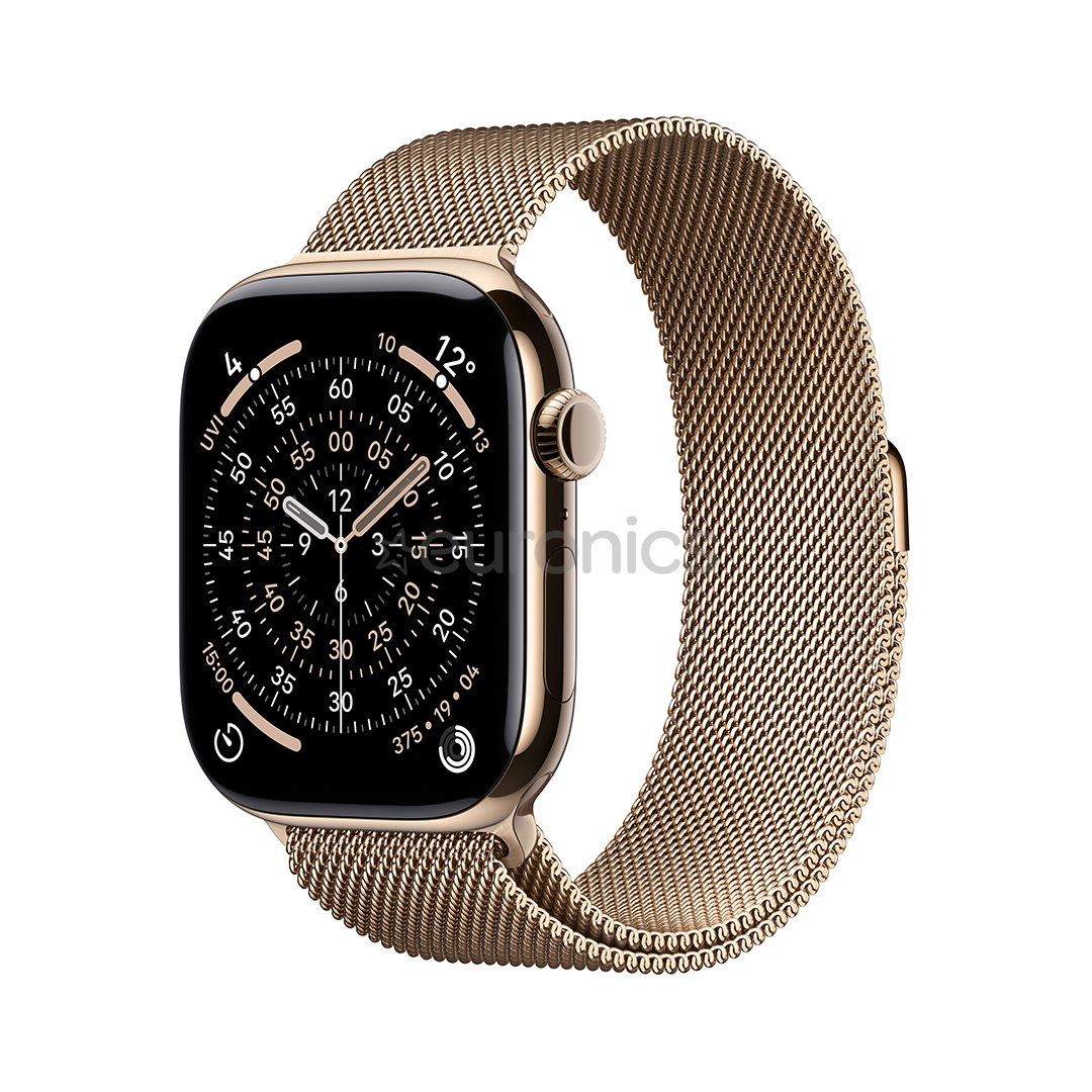 Apple Watch 11, 46 mm, GPS + Cellular, Milanese loop, M/L, titaan, kuld - Nutikell