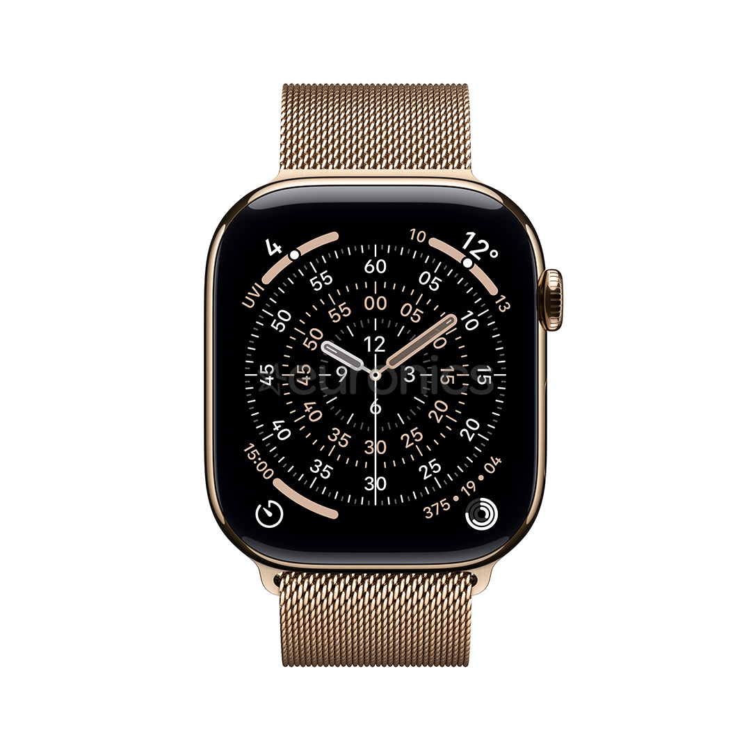 Apple Watch 11, 46 mm, GPS + Cellular, Milanese loop, M/L, titaan, kuld - Nutikell