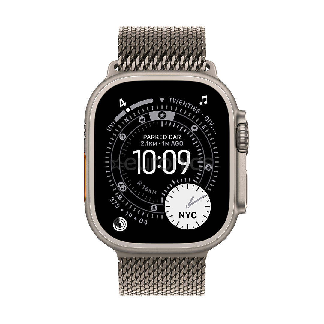 Apple Watch Ultra 3, 49 mm, Titanium Milanese Loop, Large, titaan - Nutikell
