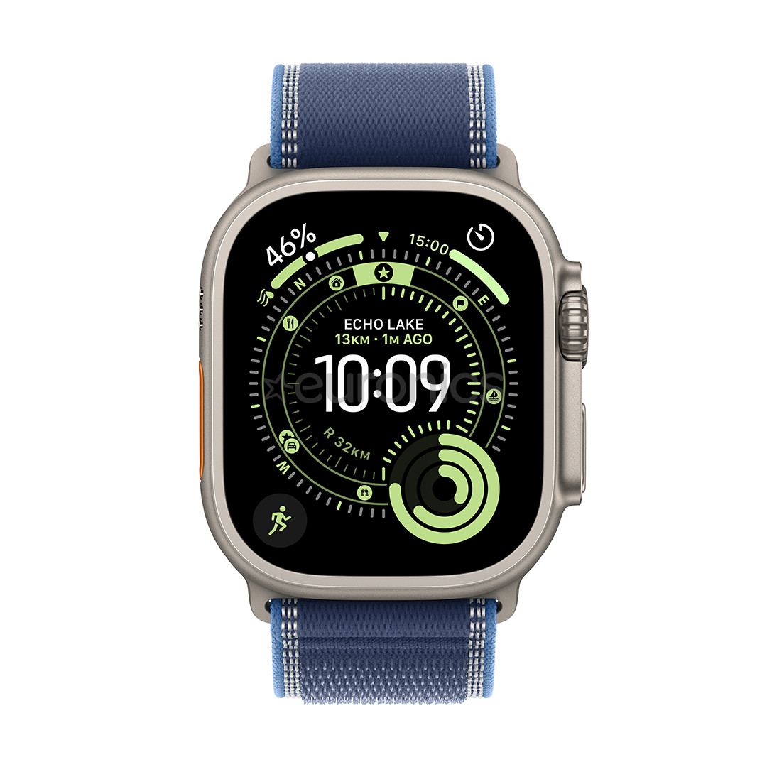 Apple Watch Ultra 3, 49 мм, Trail Loop, S/M, титан / синий - Смарт-часы