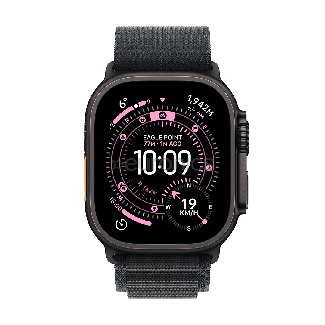 Apple Watch Ultra 3, 49 mm, Alpine Loop, Small, must titaan / must - Nutikell