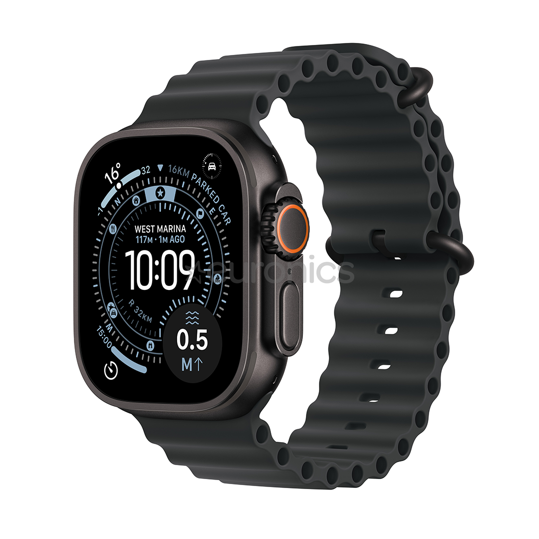 Apple Watch Ultra 3, 49 mm, Ocean Band, must titaan / must - Nutikell