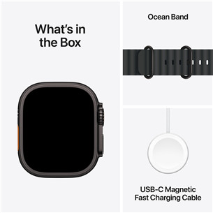 Apple Watch Ultra 3, 49 мм, Ocean Band, черный титан / черный - Смарт-часы
