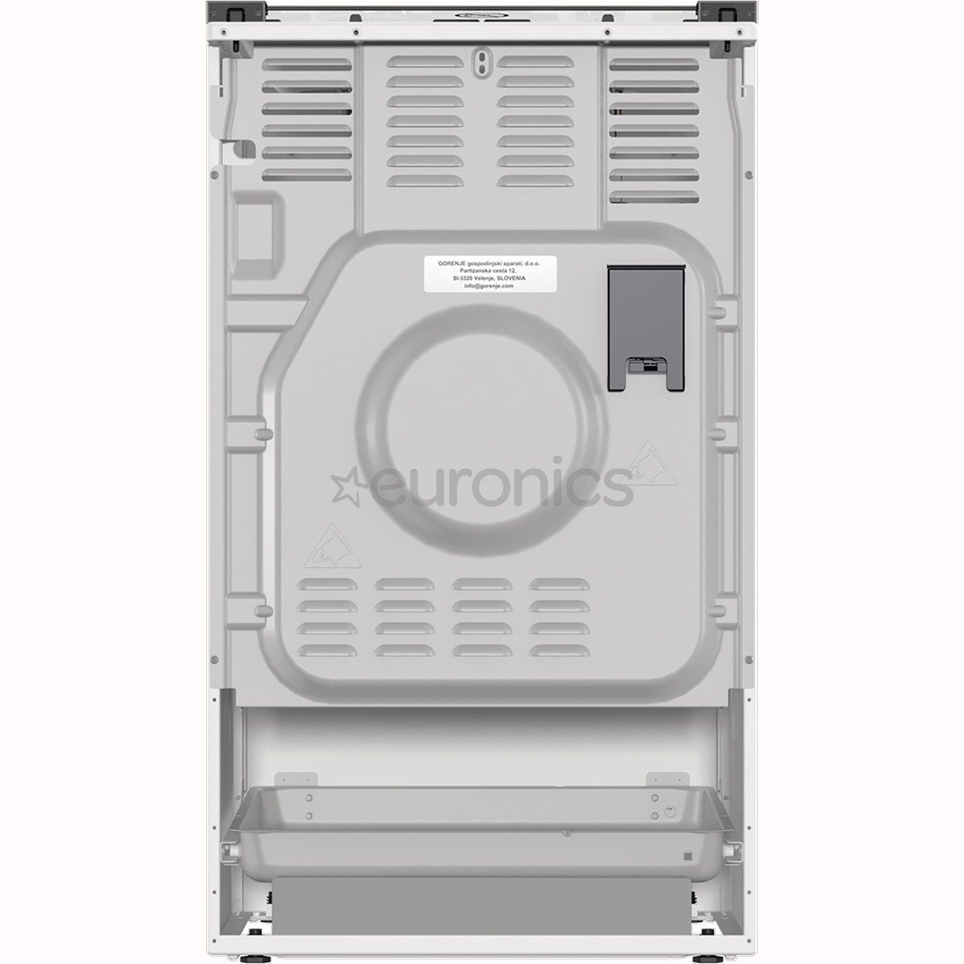 Gorenje, 70 L, laius 50 cm, valge - Gaasipliit elektriahjuga