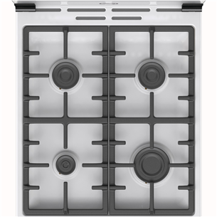 Gorenje, 70 L, laius 50 cm, valge - Gaasipliit elektriahjuga