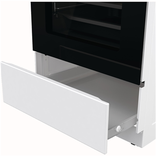 Gorenje, 70 L, laius 50 cm, valge - Gaasipliit elektriahjuga