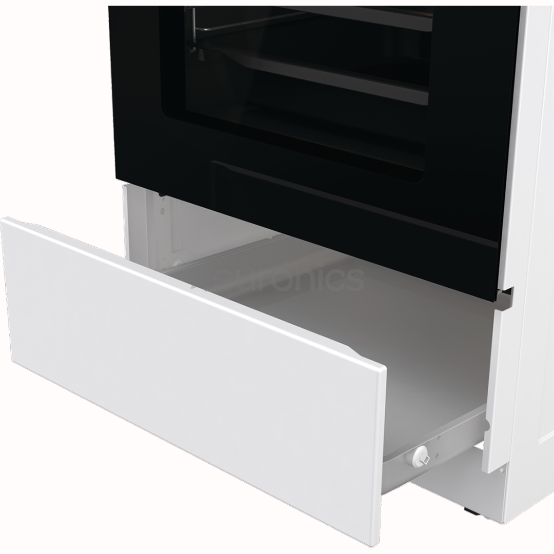 Gorenje, 70 L, laius 50 cm, valge - Gaasipliit elektriahjuga