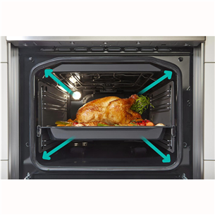 Gorenje, 70 L, laius 50 cm, valge - Gaasipliit elektriahjuga