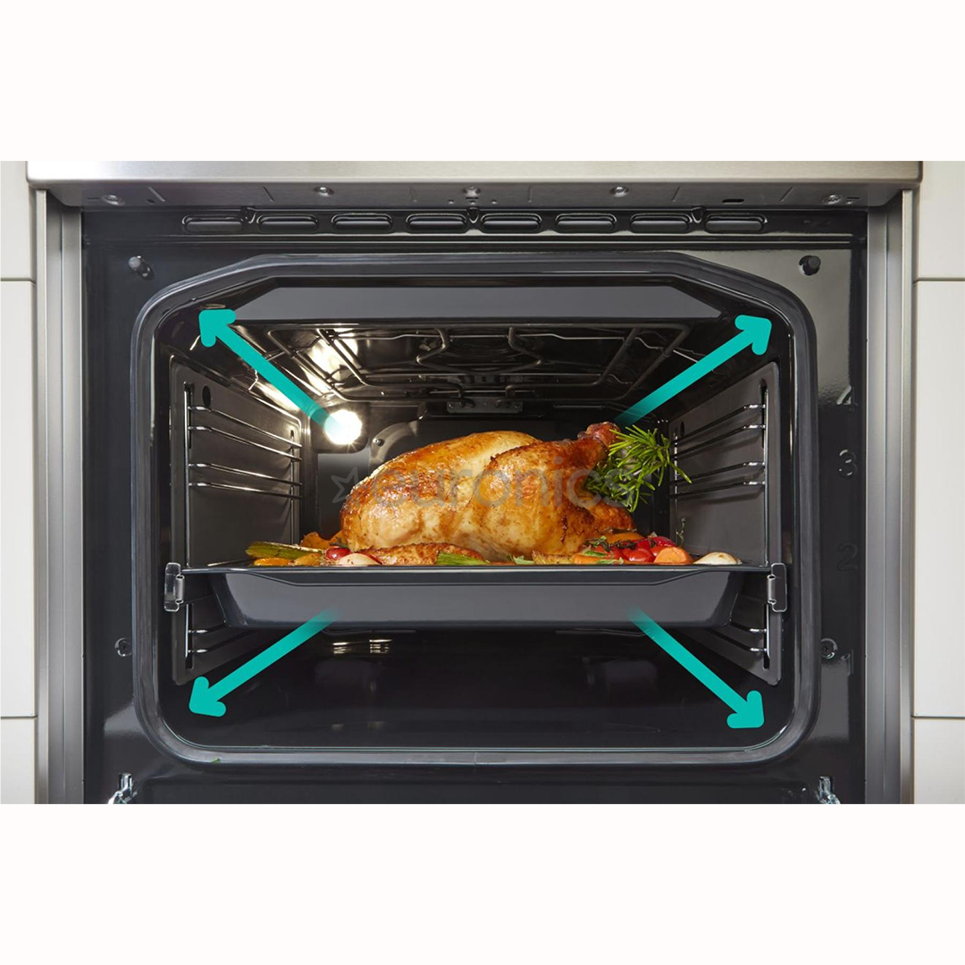 Gorenje, 70 L, laius 50 cm, valge - Gaasipliit elektriahjuga