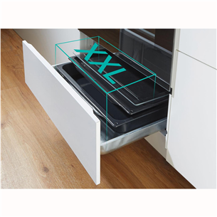 Gorenje, 70 L, laius 50 cm, valge - Gaasipliit elektriahjuga