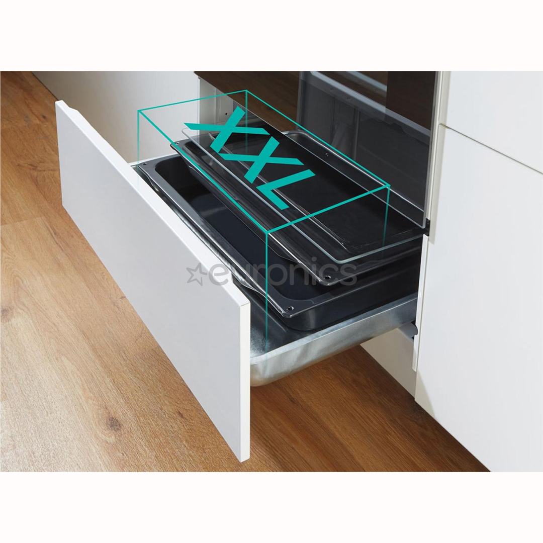 Gorenje, 70 L, laius 50 cm, valge - Gaasipliit elektriahjuga