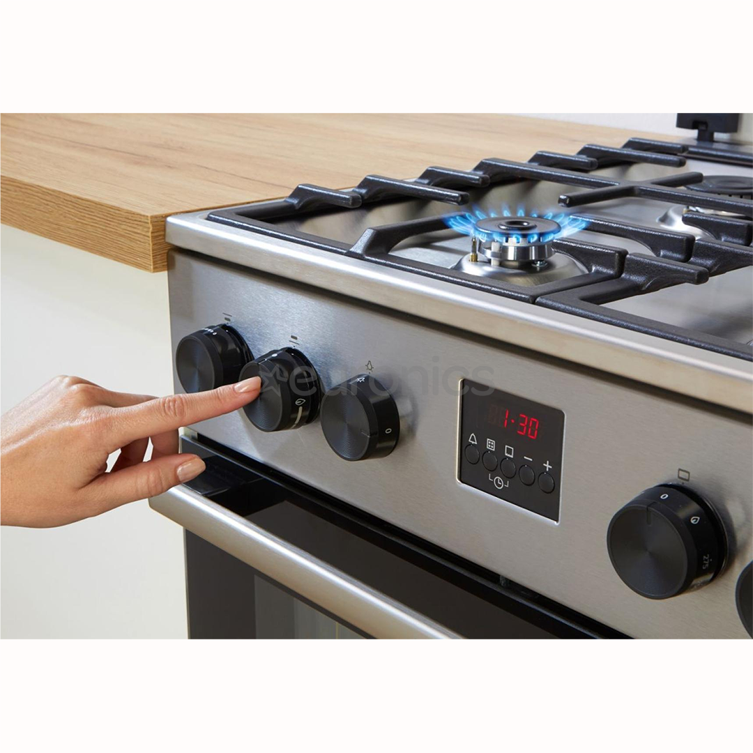 Gorenje, 70 L, laius 50 cm, valge - Gaasipliit elektriahjuga