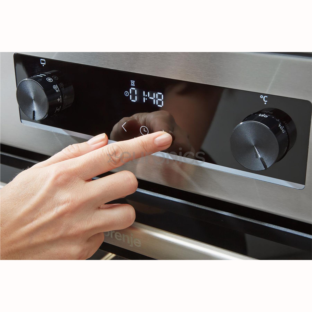 Gorenje, 70 L, laius 50 cm, valge - Gaasipliit elektriahjuga
