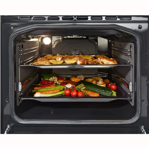 Gorenje, 70 L, laius 50 cm, valge - Gaasipliit elektriahjuga