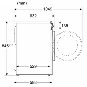 Bosch Series 6, 10 kg, depth 58,8 cm, 1400 rpm - Front load washing machine