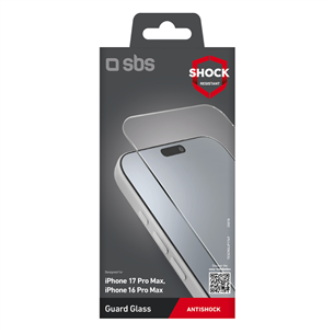 SBS Glass Screen Protector, iPhone 17 Pro Max/16 Pro Max, transparent - Screen protector