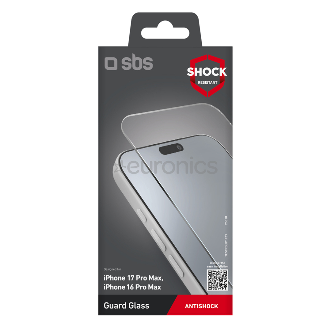 SBS Glass Screen Protector, iPhone 17 Pro Max/16 Pro Max, transparent - Screen protector