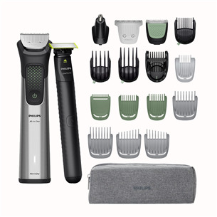 Philips All-in-One Trimmer 9000 Seeria, 20-ühes, must/hall - Trimmeri komplekt MG9558/15