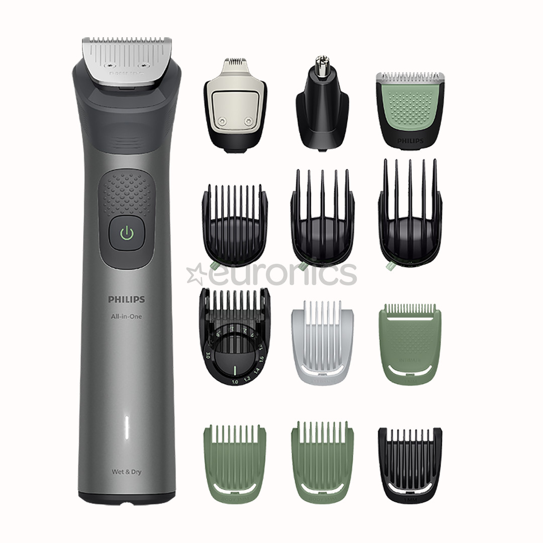 Philips All-in-One Trimmer 7000 Seeria, Wet & Dry, 15-ühes, tumehall - Trimmeri komplekt