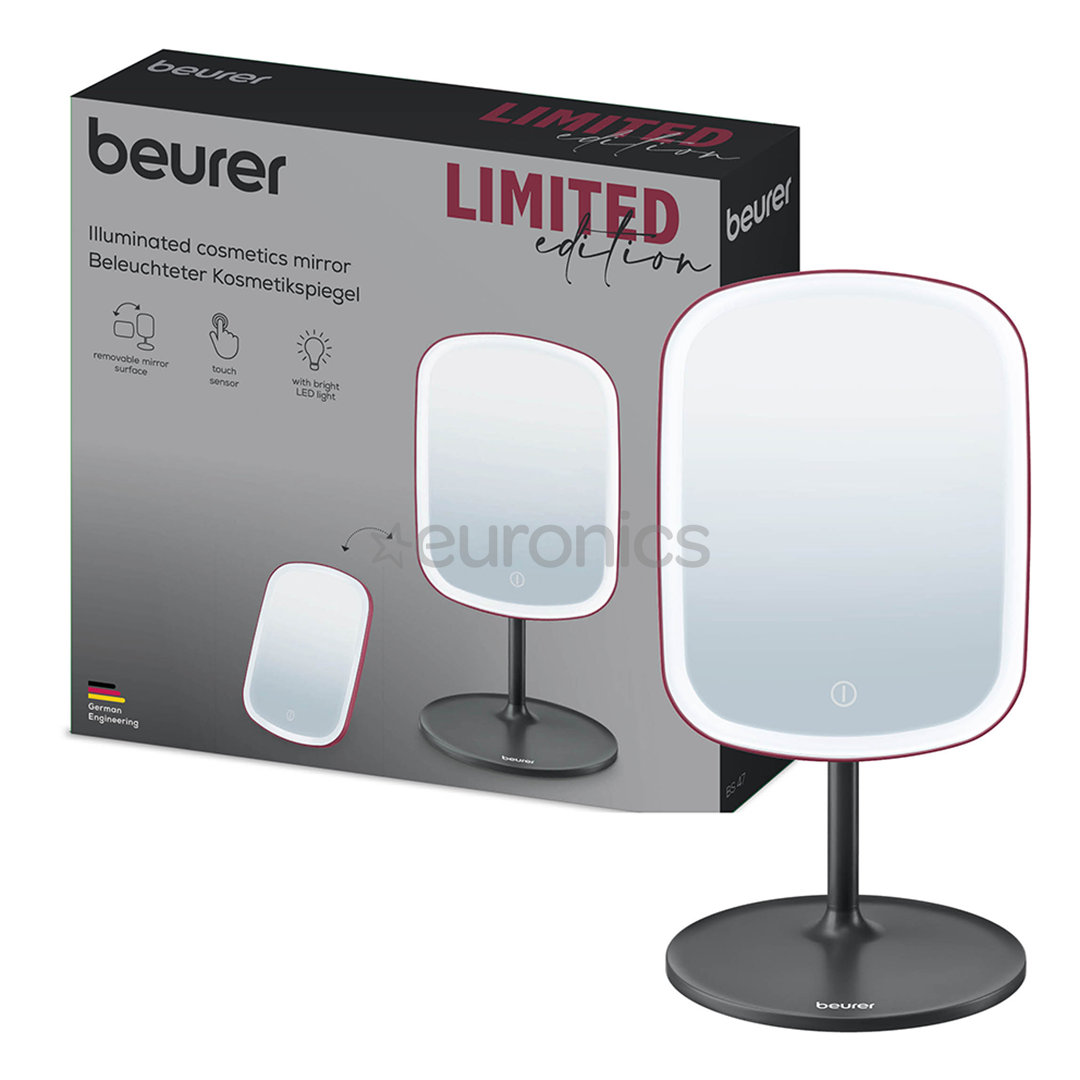 Beurer BS 47 Limited Edition, must/punane - Valgustusega kosmeetikapeegel