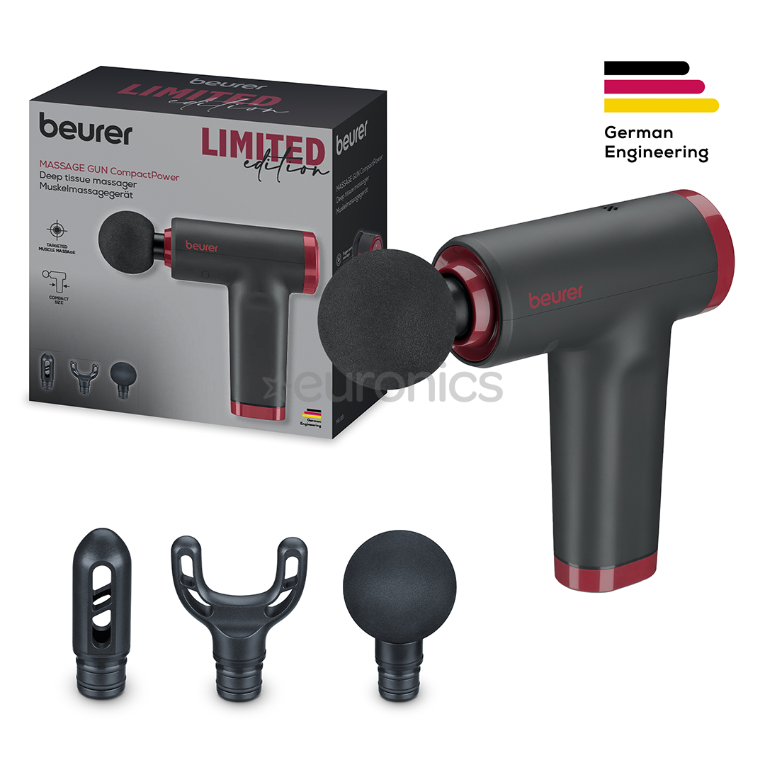 Beurer MG 89 CompactPower Limited Edition, must/punane - Massaažiseade