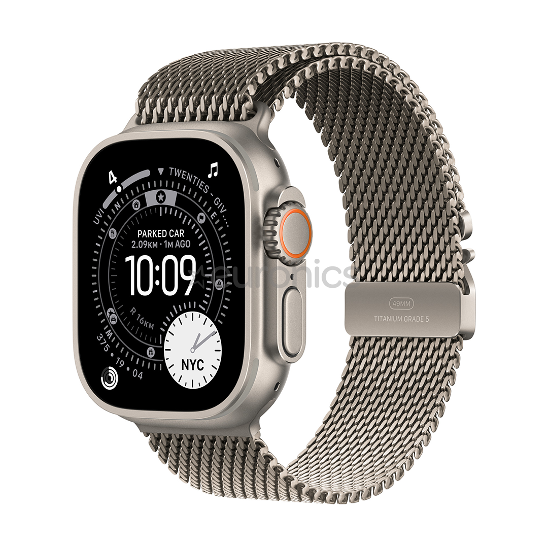 Apple Titanium Milanese Loop, 49 mm, S, natural - Watch band