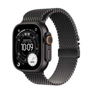 Apple Titanium Milanese Loop, 49 mm, L, must - Kellarihm