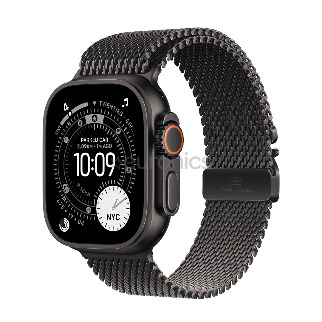 Apple Titanium Milanese Loop, 49 mm, L, must - Kellarihm