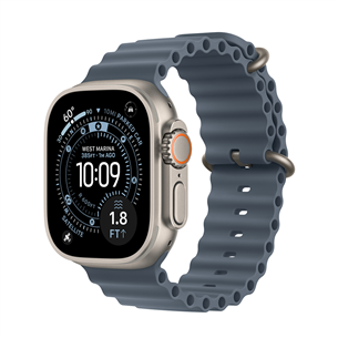 Apple Ocean Band Extension, 49 mm, loomulik titaan, sinine - Kellarihma pikendus