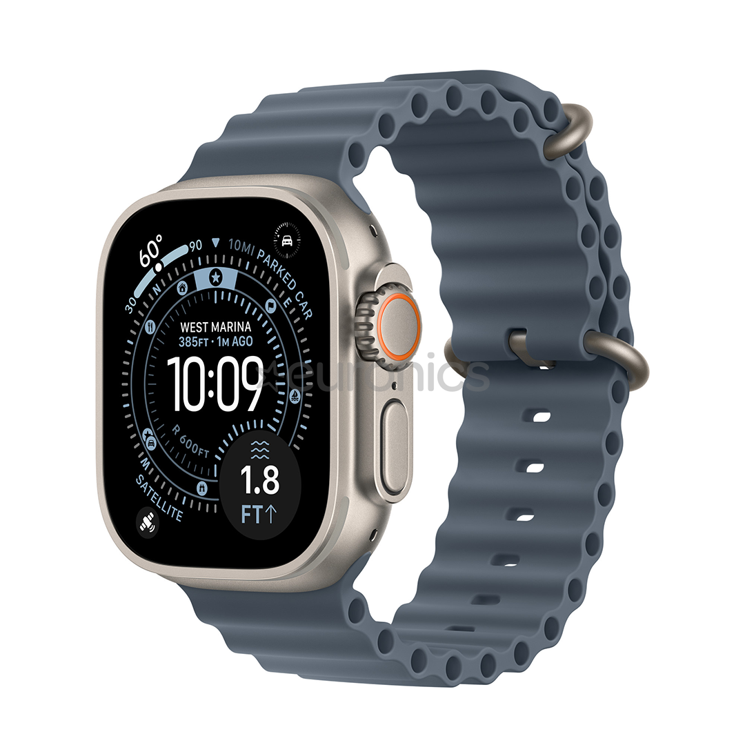 Apple Ocean Band Extension, 49 mm, loomulik titaan, sinine - Kellarihma pikendus