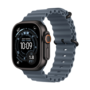 Apple Ocean Band Extension, 49 mm, must titaan, sinine - Kellarihma pikendus