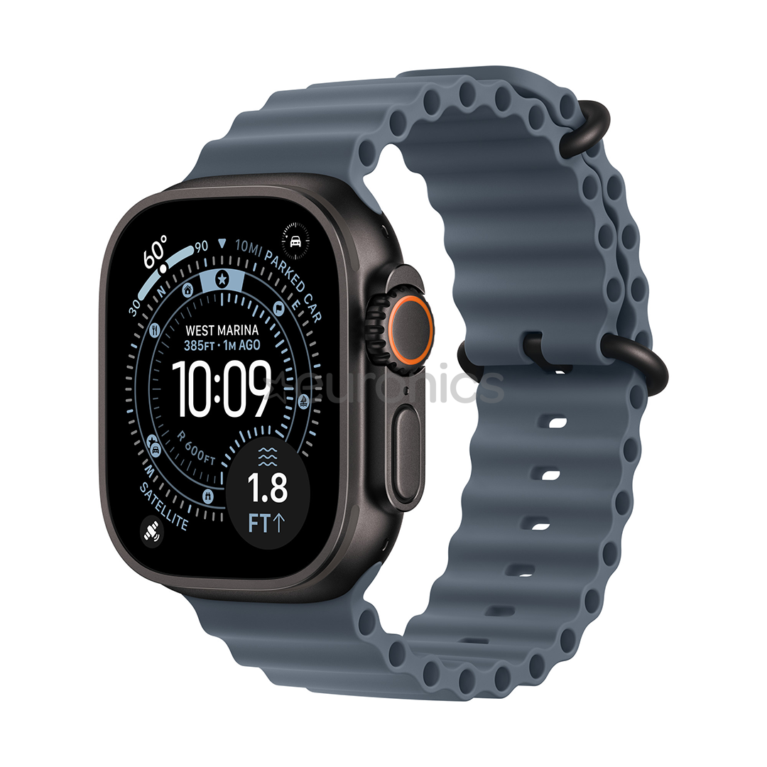 Apple Ocean Band Extension, 49 mm, must titaan, sinine - Kellarihma pikendus