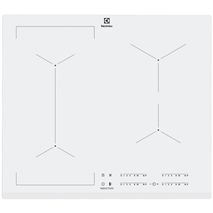 Electrolux, EcoTimer, laius 59 cm, raamita, valge - Integreeritav induktsioonpliidiplaat EIV63440BW-NEW
