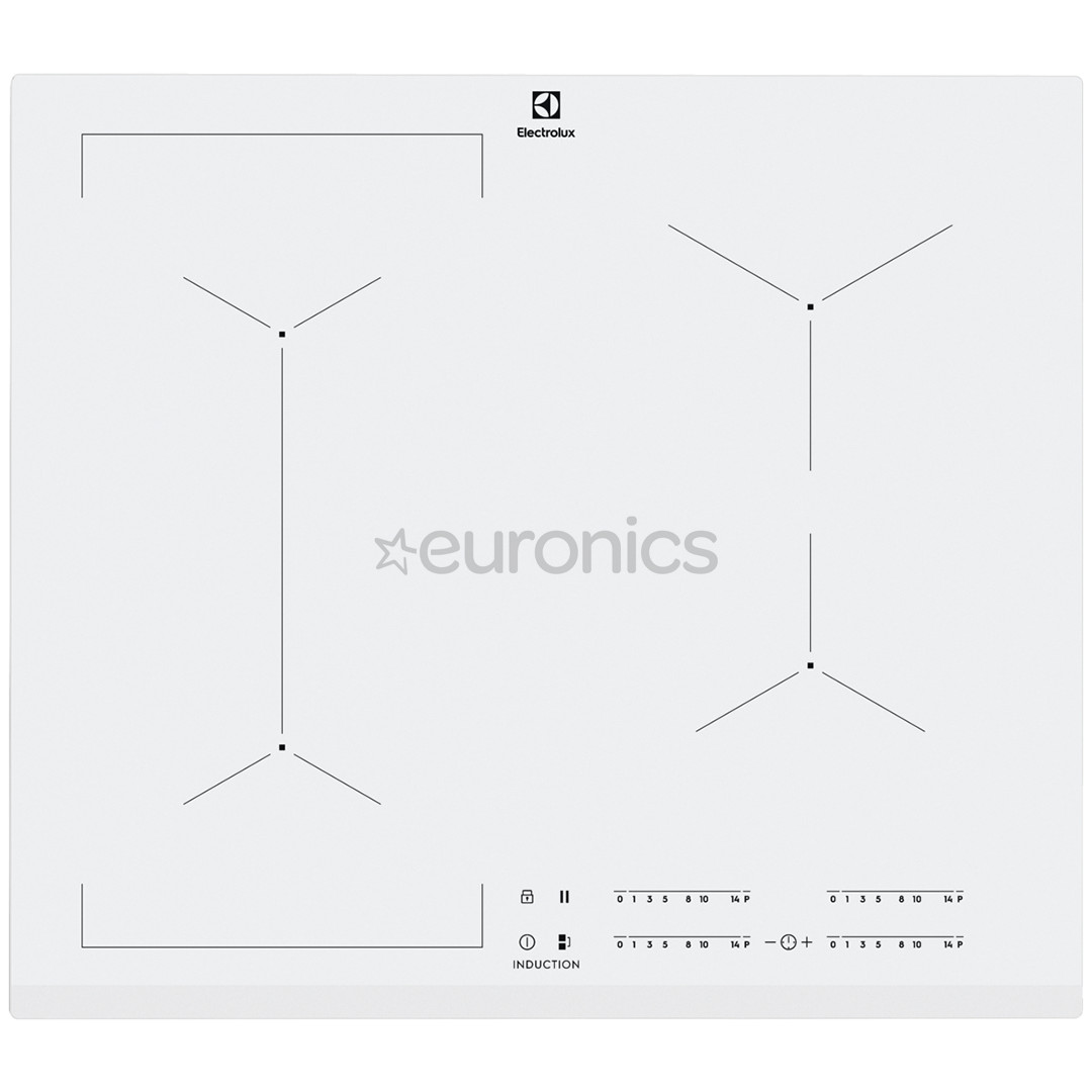 Electrolux, EcoTimer, ширина 59 см, без рамы,  белый - Интегрируемая индукционная варочная панель