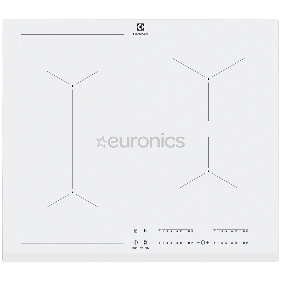 Electrolux, EcoTimer, laius 59 cm, raamita, valge - Integreeritav induktsioonpliidiplaat
