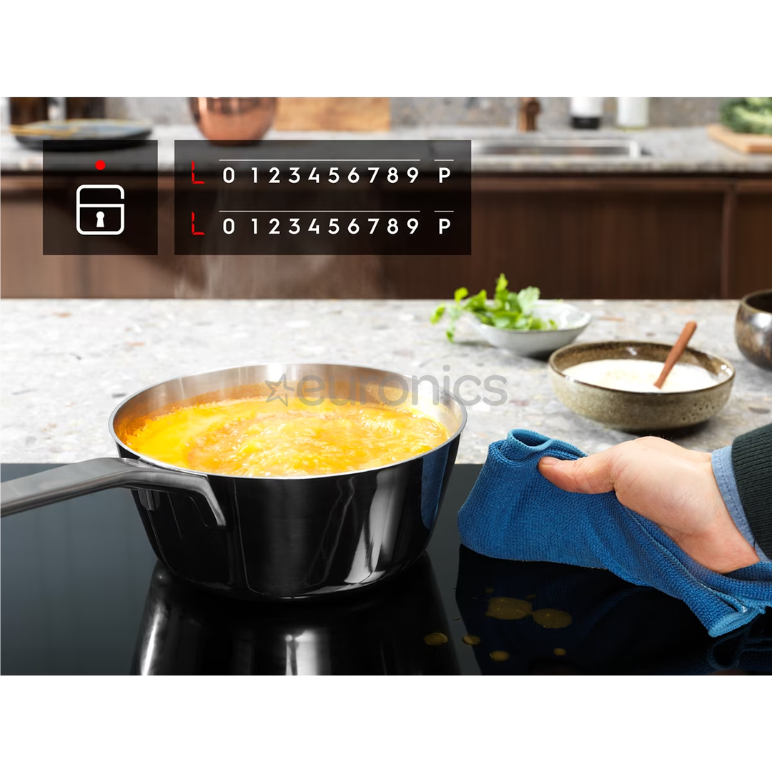 Electrolux, EcoTimer, laius 59 cm, raamita, valge - Integreeritav induktsioonpliidiplaat