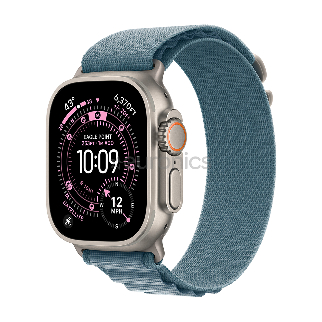 Apple Alpine Loop, 49 mm, L, loomulik titaan, helesinine - Kellarihm