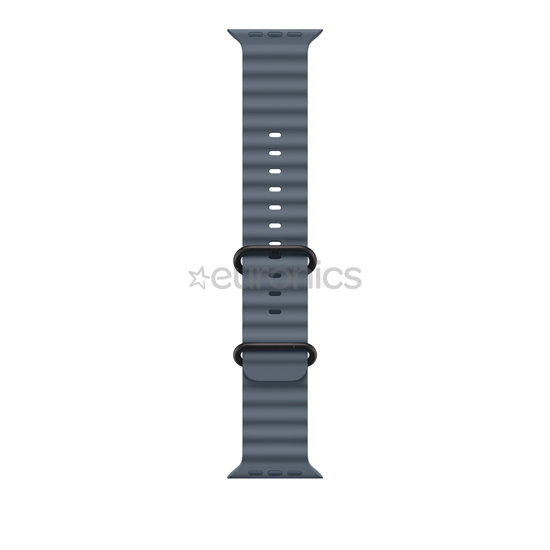 Apple Ocean Band, 49 mm, must titaan, sinine - Kellarihm