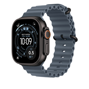 Apple Ocean Band, 49 mm, must titaan, sinine - Kellarihm
