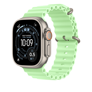 Apple Ocean Band, 49 mm, loomulik titaan, roheline - Kellarihm