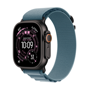 Apple Alpine Loop, 49 mm, S, must titaan, helesinine - Kellarihm