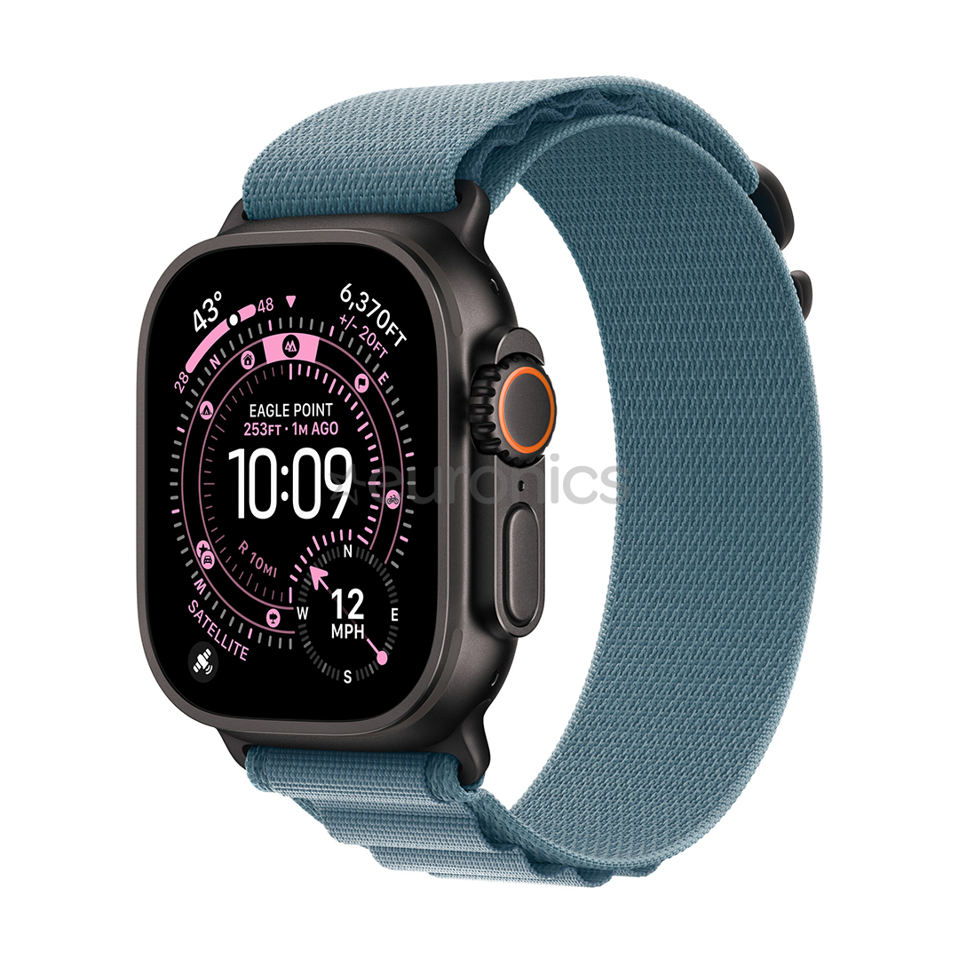 Apple Alpine Loop, 49 mm, M, must titaan, helesinine - Kellarihm