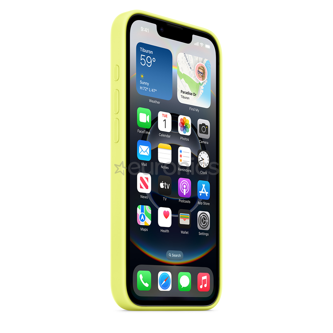 Apple Silicone Case, iPhone 16e, neon yellow - Case