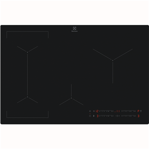 Electrolux 600 SaphirMatt SE® Bridge Hob2Hood, ширина 80 см, черный - Интегрируемая индукционная варочная панель EIV83443CT
