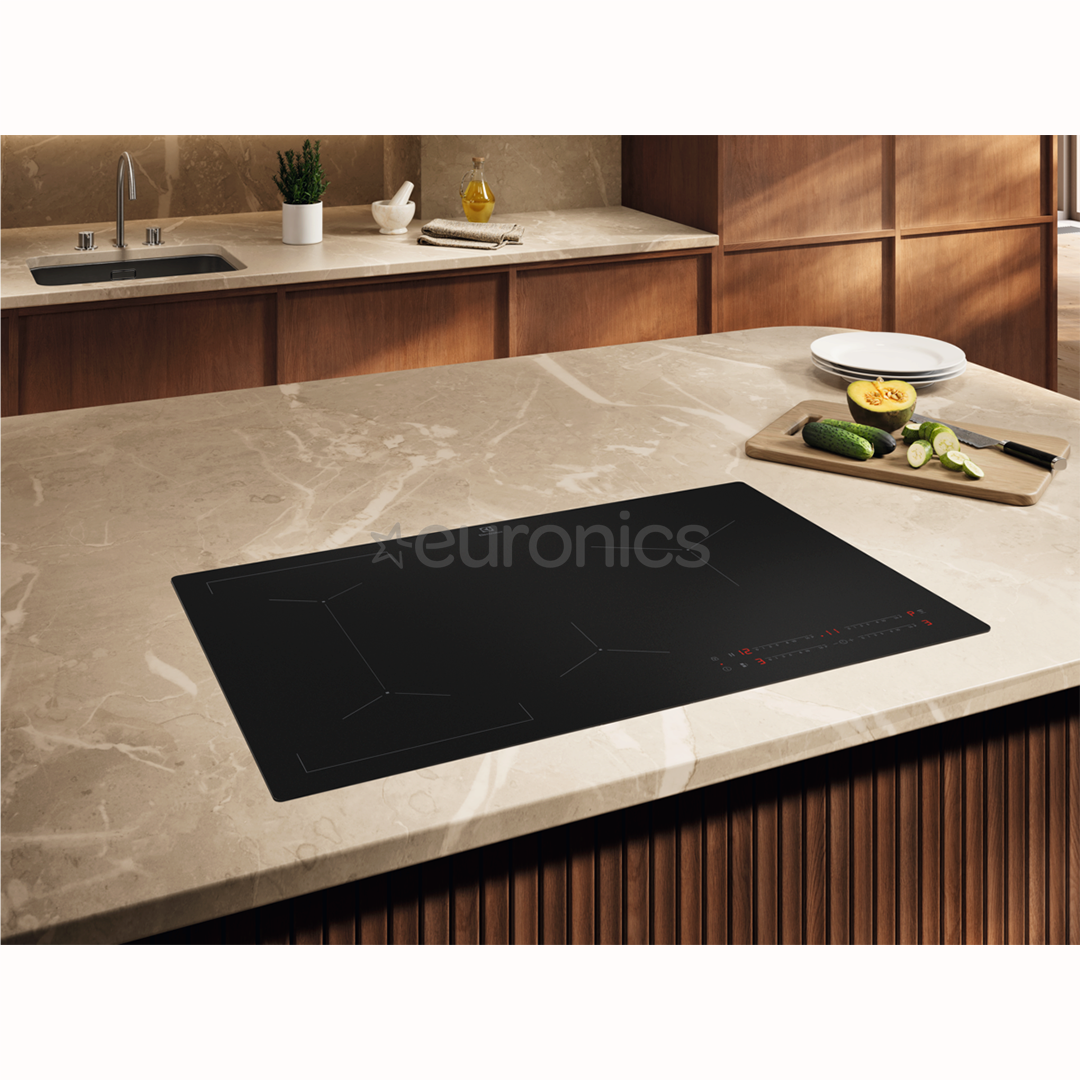 Electrolux 600 SaphirMatt SE® Bridge Hob2Hood, ширина 80 см, черный - Интегрируемая индукционная варочная панель