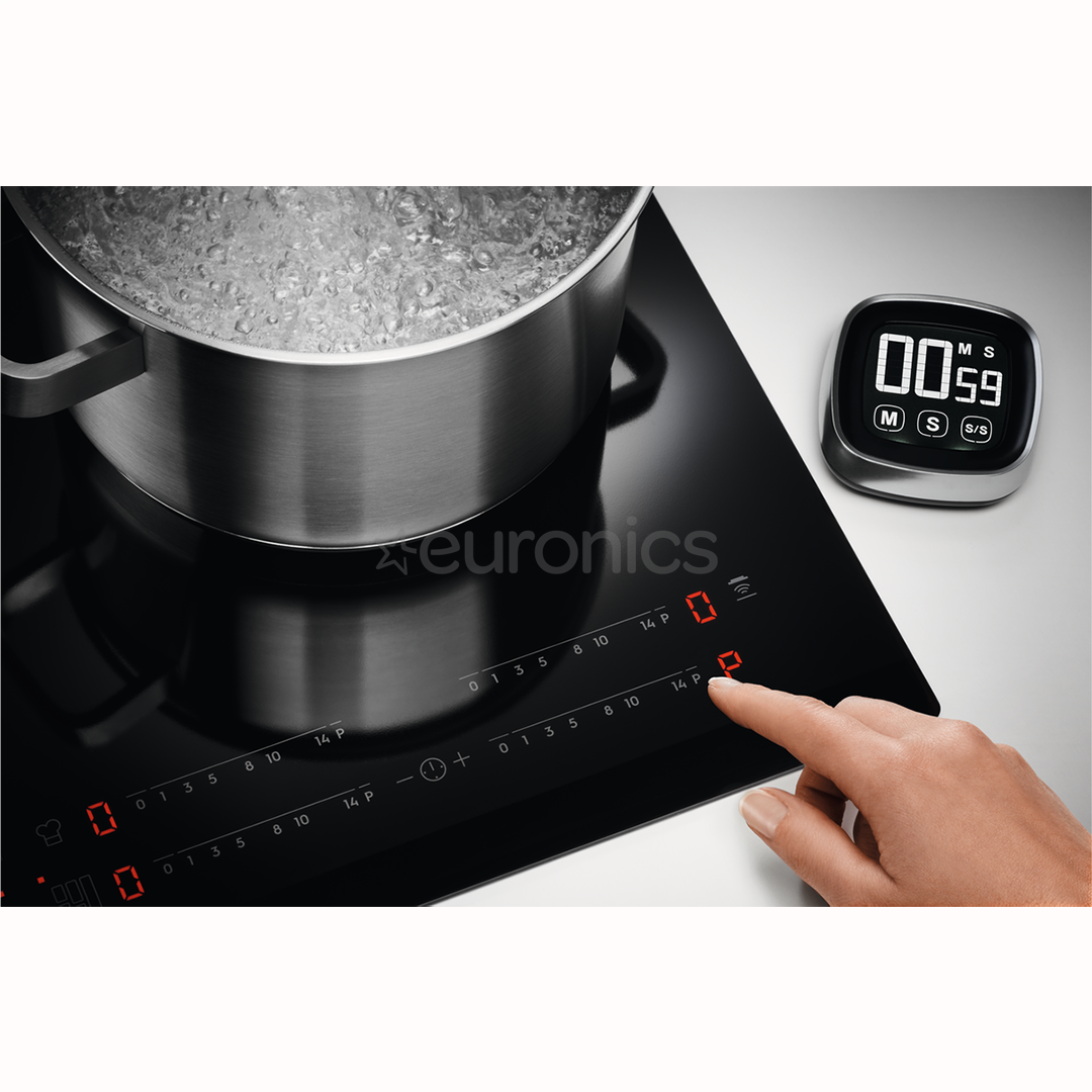 Electrolux 600 SaphirMatt SE® Bridge Hob2Hood, ширина 80 см, черный - Интегрируемая индукционная варочная панель